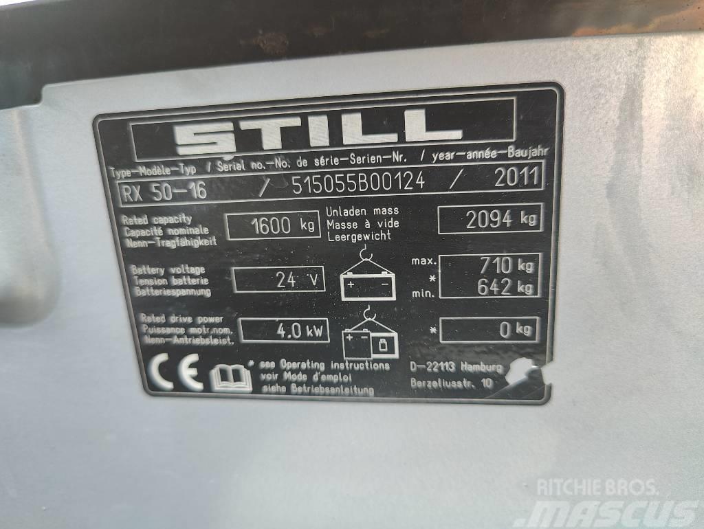 Still RX50-16 sähkövastapainotrukki Elmotviktstruckar