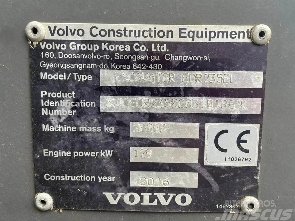 Volvo ECR 235 EL | ROTOTILT | BUCKET | AIRCO Bandgrävare
