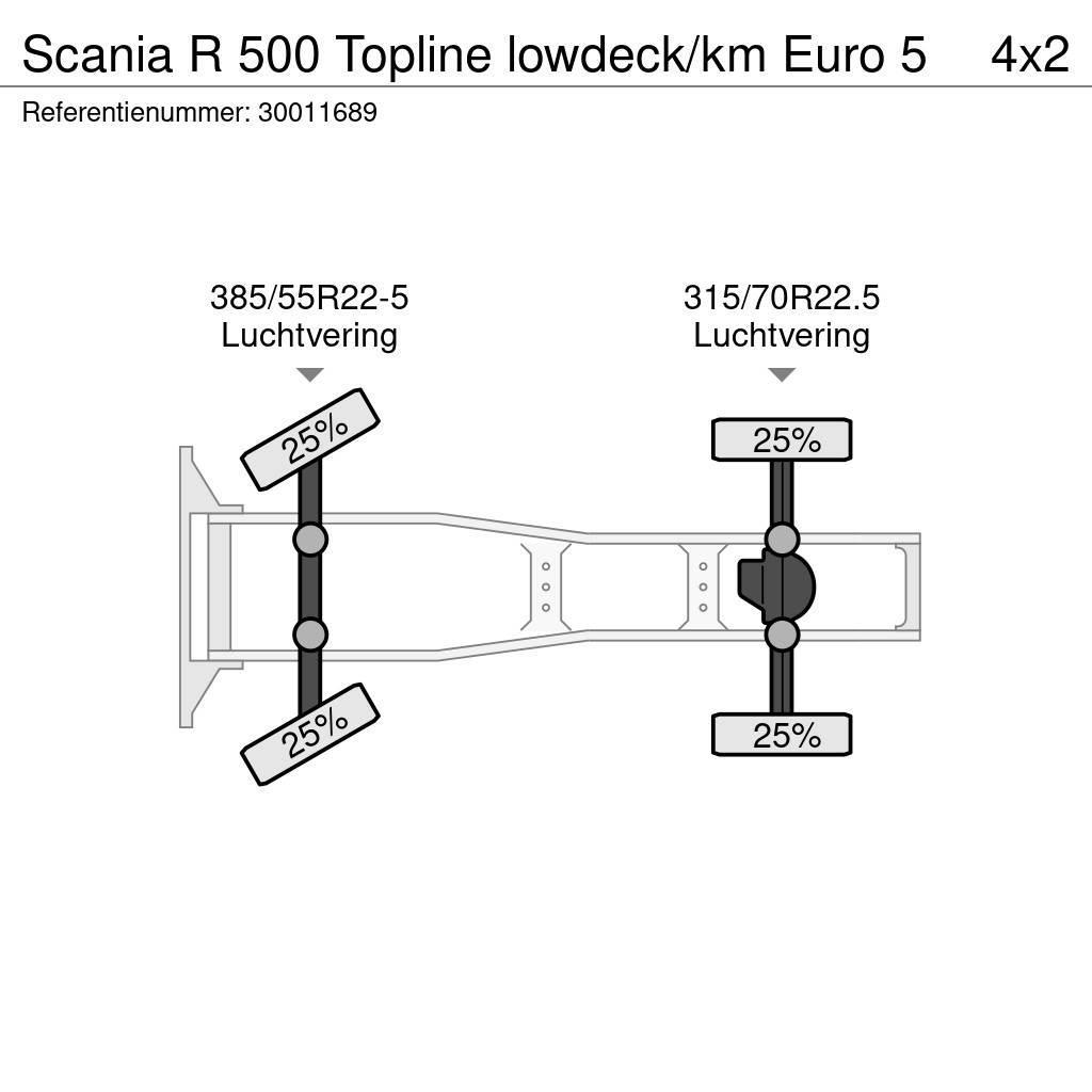 Scania R 500 Topline lowdeck/km Euro 5 Dragbilar