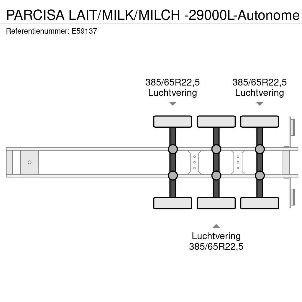  Parcisa LAIT/MILK/MILCH -29000L-Autonome Tanktrailer