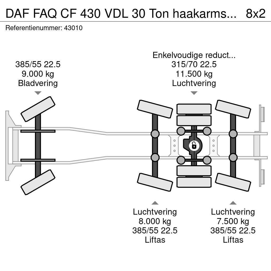 DAF FAQ CF 430 VDL 30 Ton haakarmsysteem Lastväxlare/Krokbilar