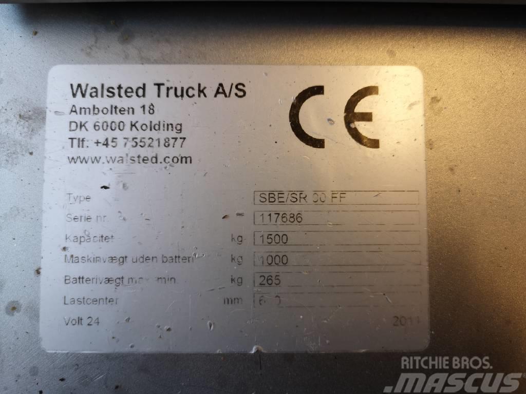  Walsted SBE/SR90FF - 1,5 tonns rustfri stabler FRI Staplare-led