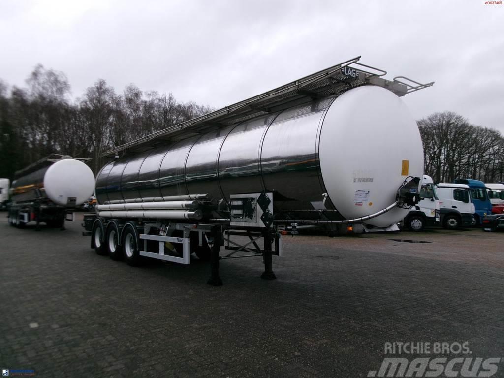 LAG Chemical tank inox L4BH 30 m3 / 1 comp + pump Tanktrailer