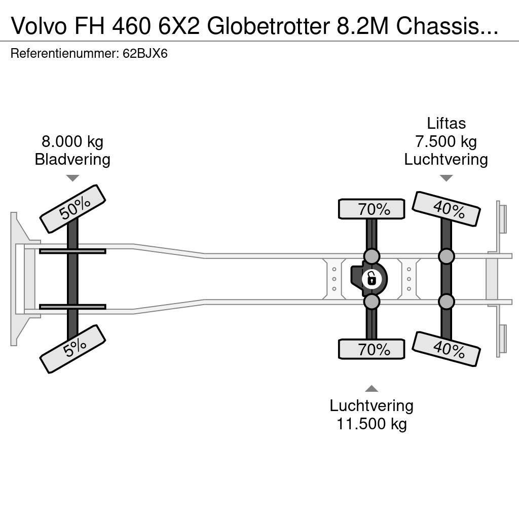 Volvo FH 460 6X2 Globetrotter 8.2M Chassis Xenon NL Truc Chassier