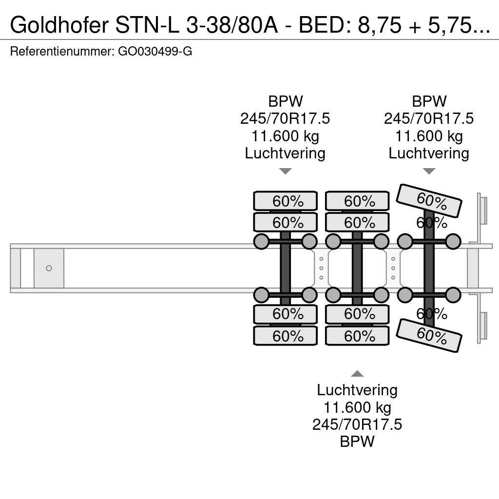 Goldhofer STN-L 3-38/80A - BED: 8,75 + 5,75 METER Låg lastande semi trailer