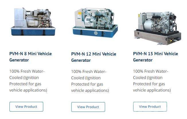 Fischer Panda generator Vehicle AC 15 Mini PVK-U Series Dieselgeneratorer