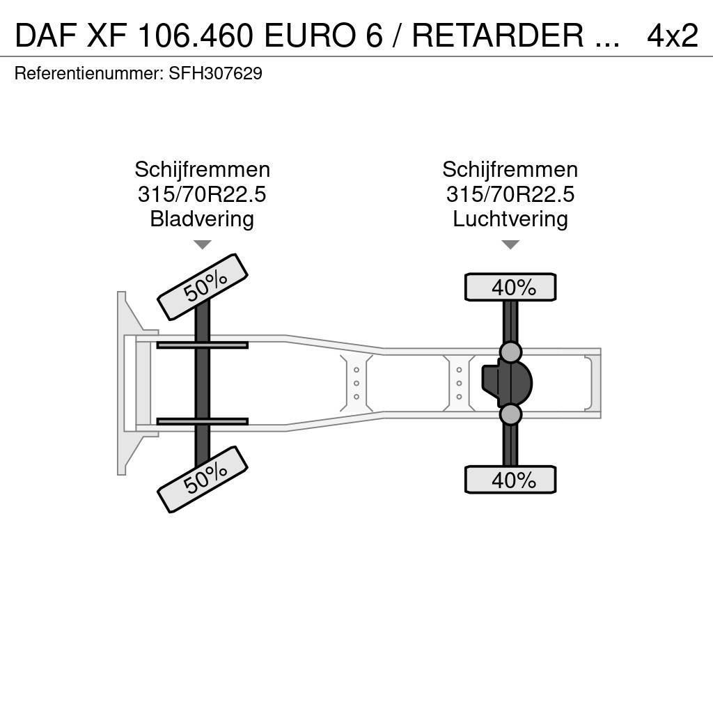 DAF XF 106.460 EURO 6 / RETARDER / PTO / MANUEL / AIRC Dragbilar