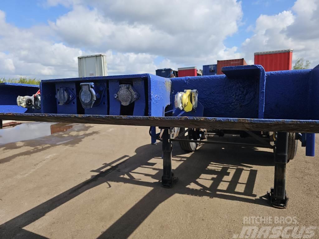 Renders 2 axle 20 ft container chassis steel springs bpw d Containertrailer
