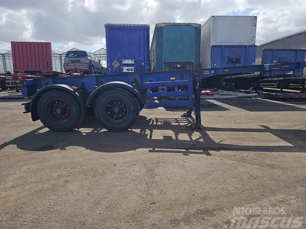Renders 2 axle 20 ft container chassis steel springs bpw d Containertrailer