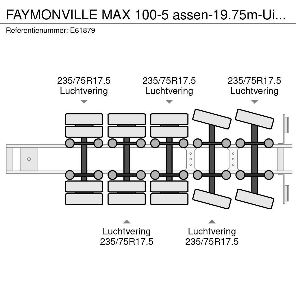 Faymonville MAX 100-5 assen-19.75m-Uitschuifbaar/extensible/ex Låg lastande semi trailer