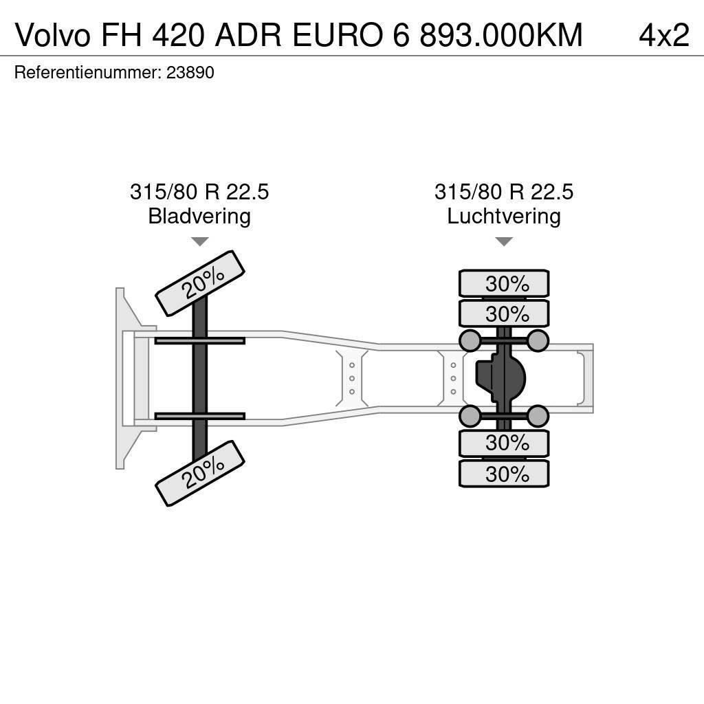 Volvo FH 420 ADR EURO 6 893.000KM Dragbilar