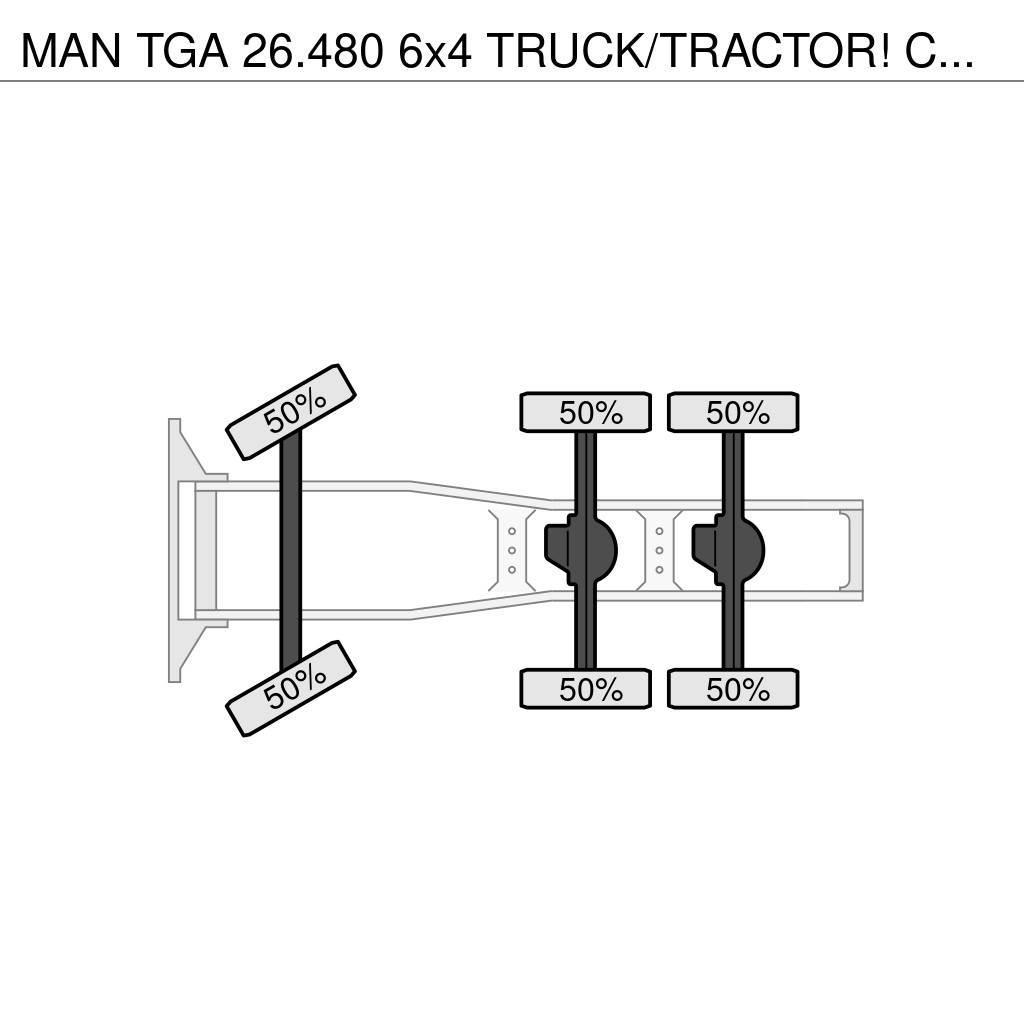 MAN TGA 26.480 6x4 TRUCK/TRACTOR! CRANE/KRAN/GRUE HIAB Dragbilar