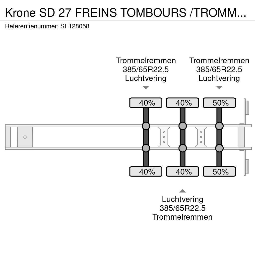 Krone SD 27 FREINS TOMBOURS /TROMMELREMMEN Flaktrailer