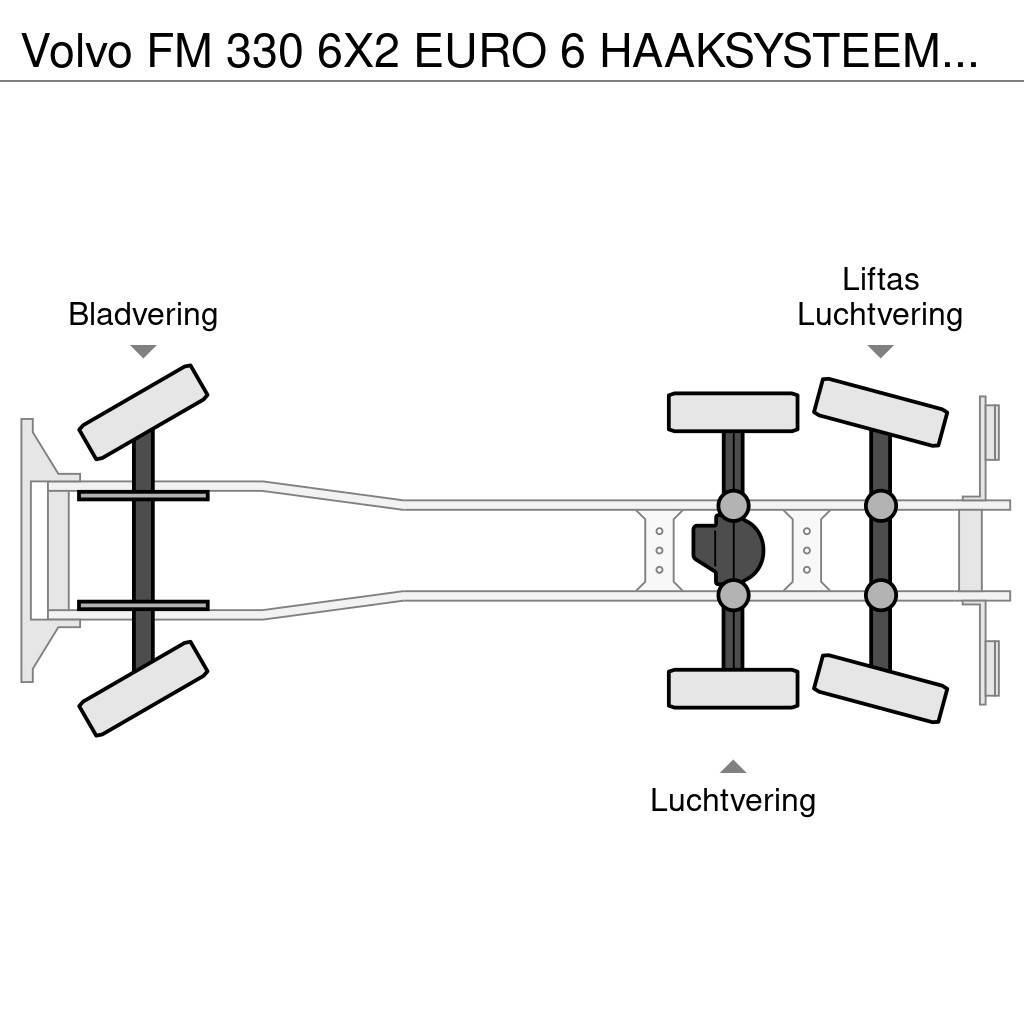 Volvo FM 330 6X2 EURO 6 HAAKSYSTEEM + HIAB 200 C 3 KRAAN Lastväxlare/Krokbilar