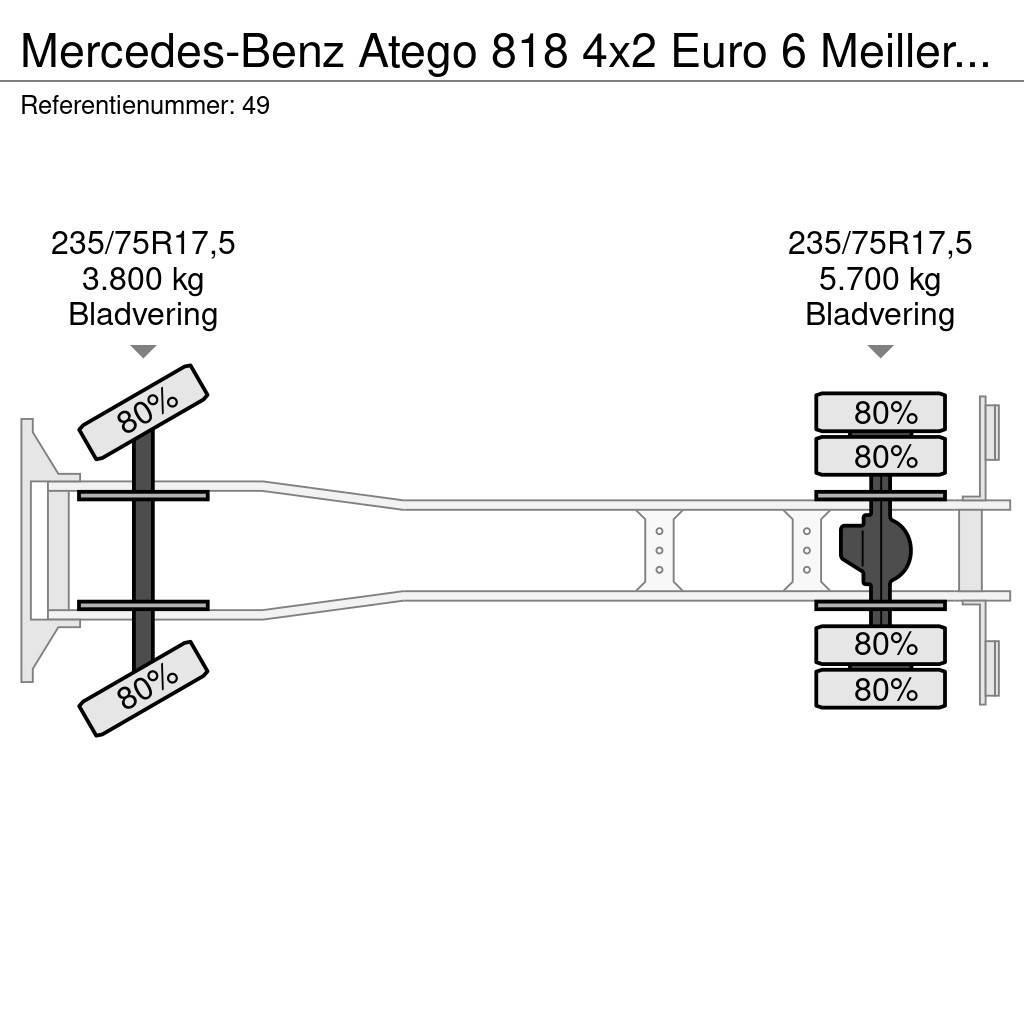 Mercedes-Benz Atego 818 4x2 Euro 6 Meiller 3 Seitenkipper Palfin Allterrängkranar