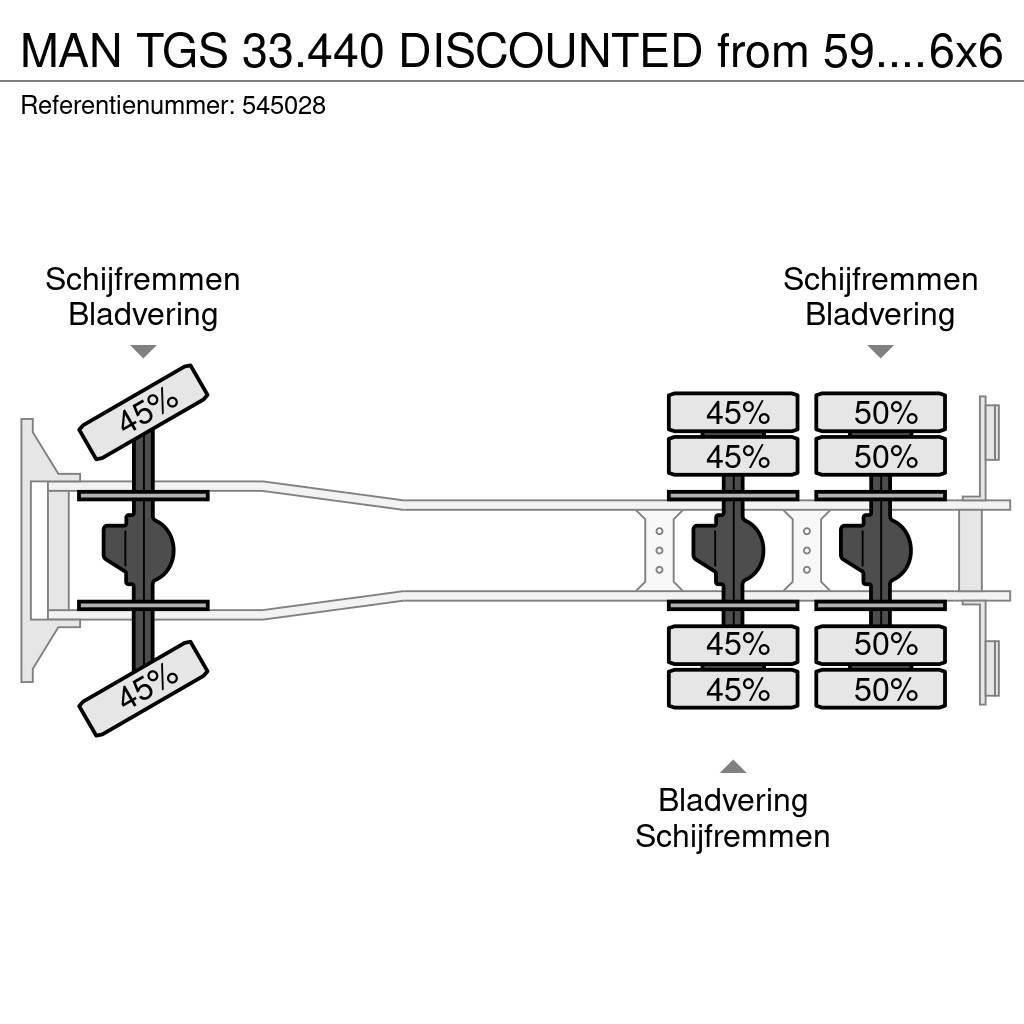 MAN TGS 33.440 DISCOUNTED from 59.950,- !!! + Euro 5 + Allterrängkranar