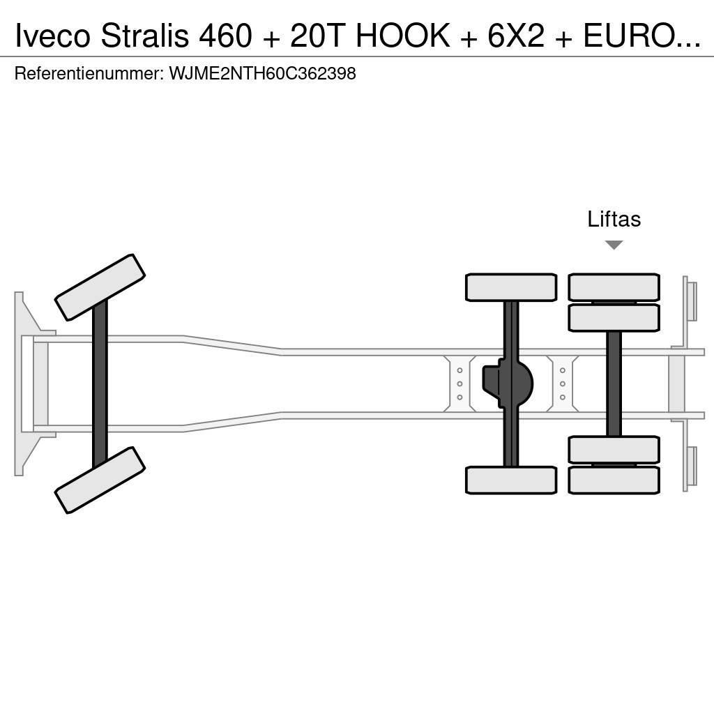 Iveco Stralis 460 + 20T HOOK + 6X2 + EURO 6 + 12 PC IN S Lastväxlare/Krokbilar