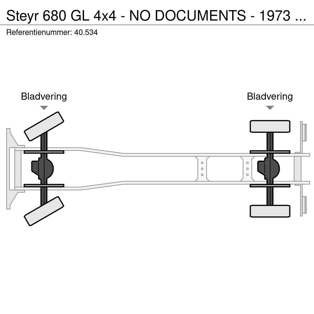 Steyr 680 GL 4x4 - NO DOCUMENTS - 1973 - 40.534 Flakbilar