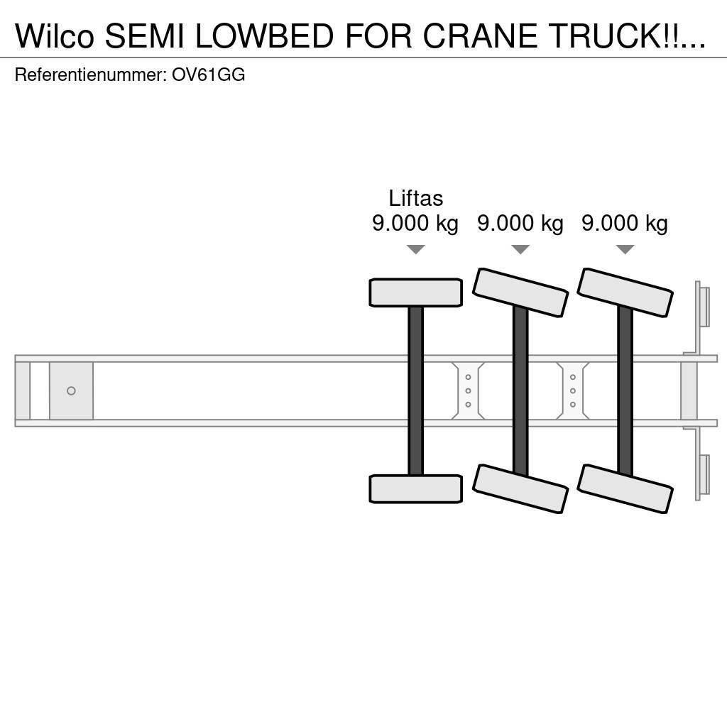 Wilco SEMI LOWBED FOR CRANE TRUCK!!2x steering axle Låg lastande semi trailer