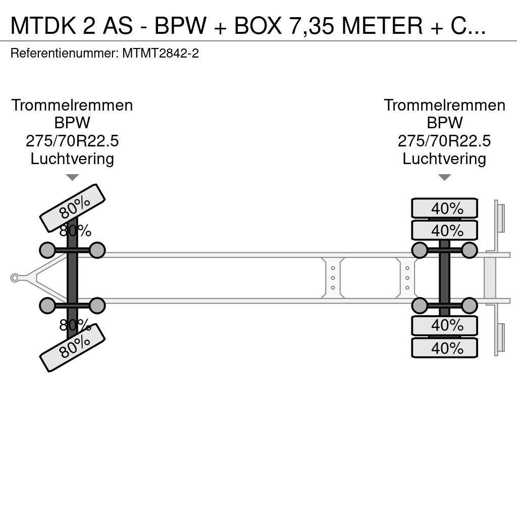  MTDK 2 AS - BPW + BOX 7,35 METER + CARGOLIFT ZEPRO Skåpsläp