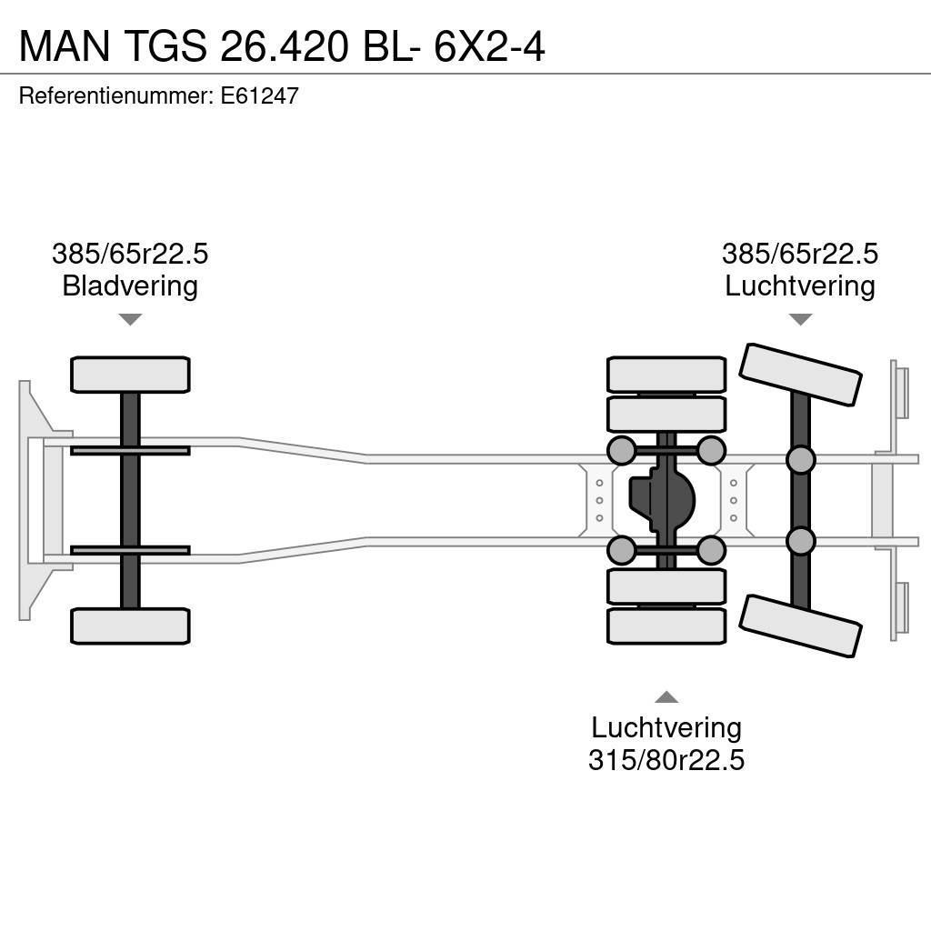 MAN TGS 26.420 BL- 6X2-4 Växelflak-/Containerbilar