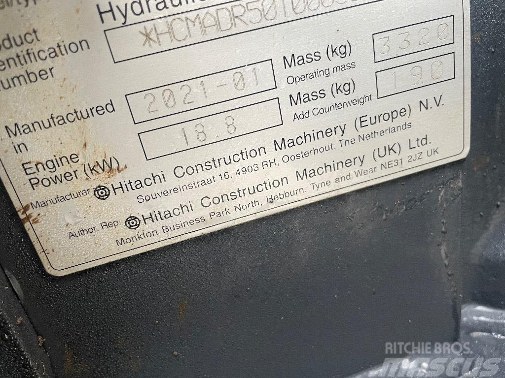 Hitachi ZX 33 U Minigrävare < 7t