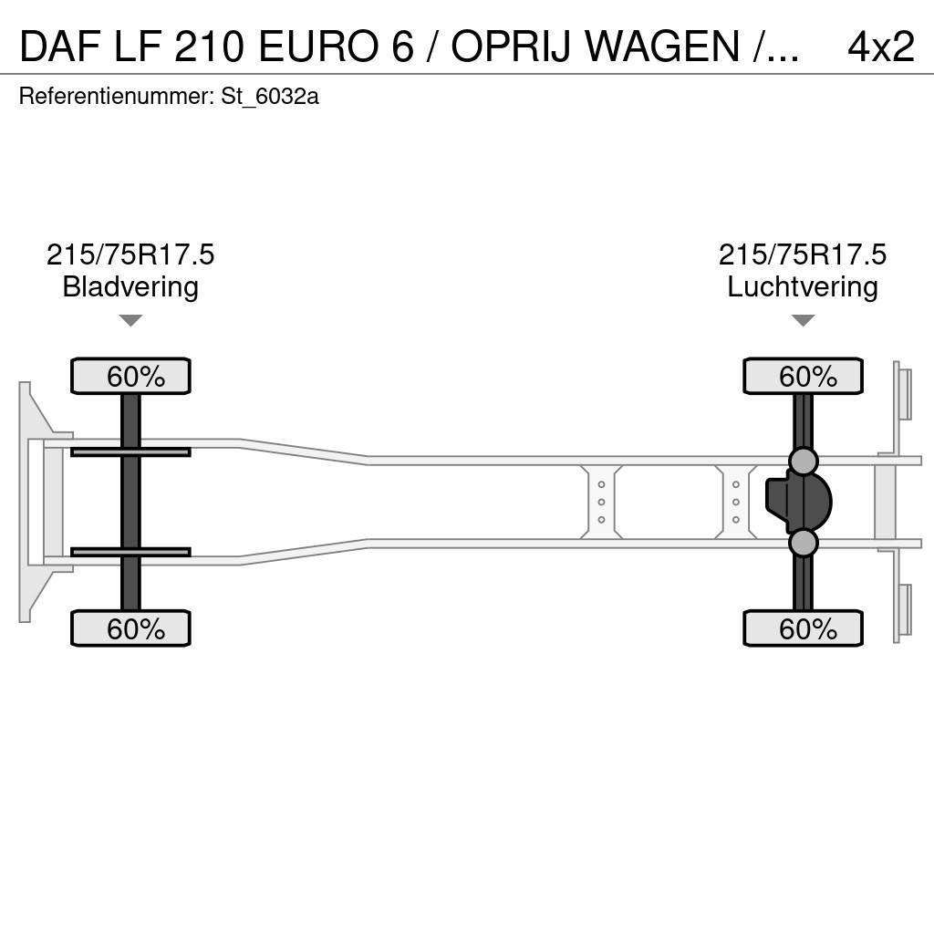 DAF LF 210 EURO 6 / OPRIJ WAGEN / MACHINE TRANSPORT Biltransportbilar
