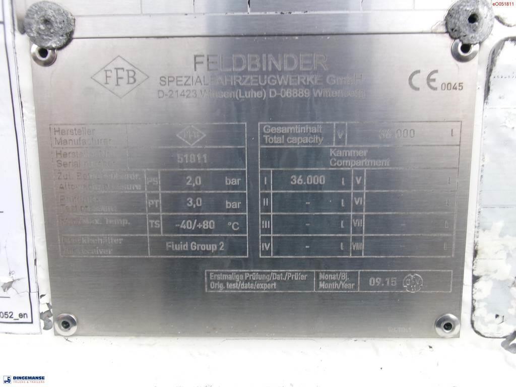 Feldbinder Powder tank alu 36 m3 / 1 comp Tanktrailer