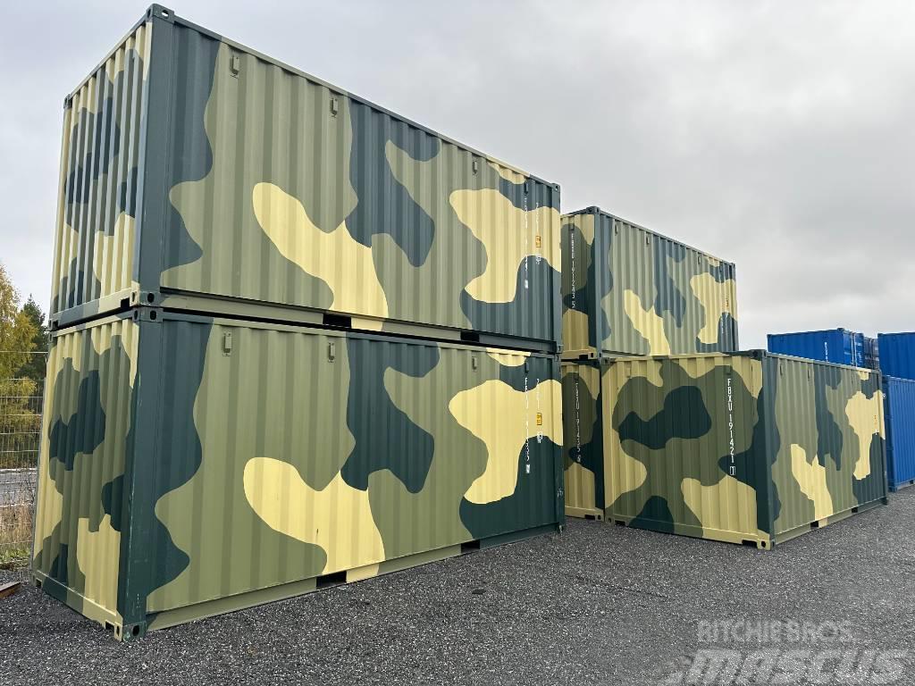  Sjöfartscontainer nya 20fots Camouflage Container Sjöcontainers