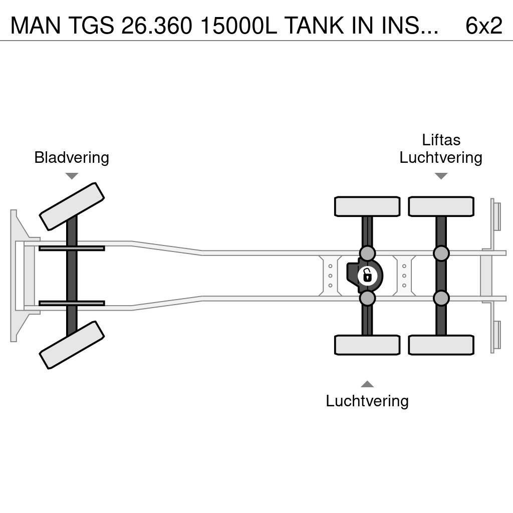 MAN TGS 26.360 15000L TANK IN INSULATED STAINLESS STEE Tankbilar