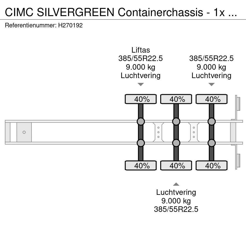 CIMC Silvergreen Containerchassis - 1x 20FT 2x 20FT 1x Containertrailer