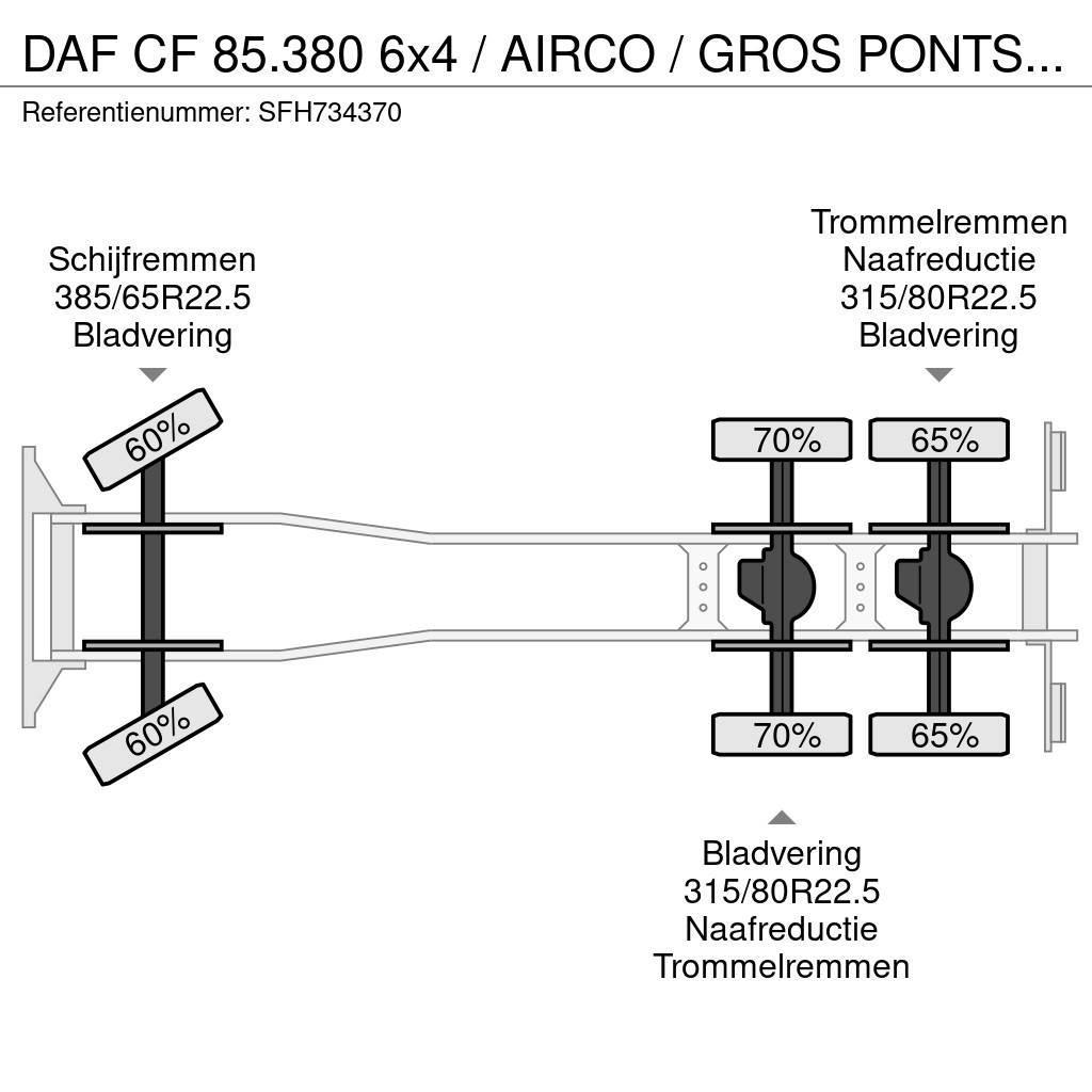 DAF CF 85.380 6x4 / AIRCO / GROS PONTS - BIG AXLES / L Tippbilar