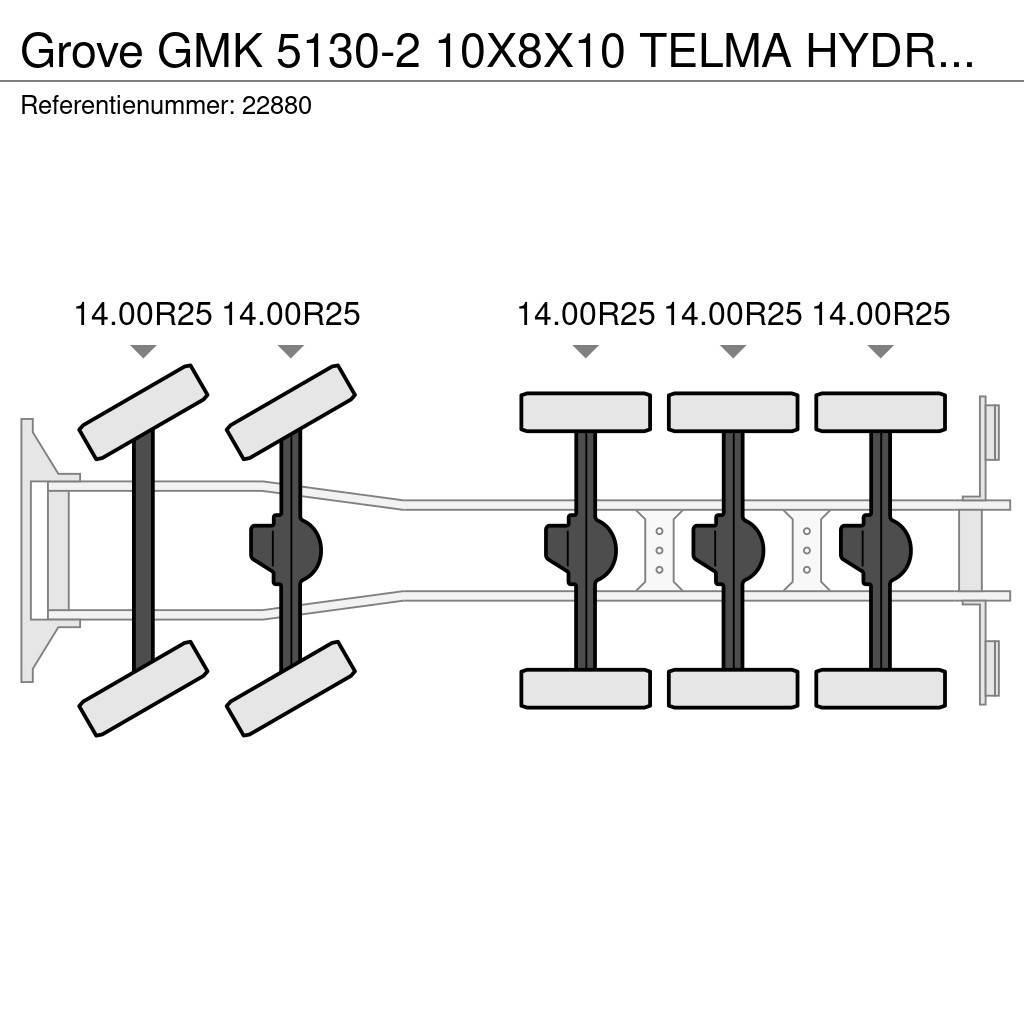 Grove GMK 5130-2 10X8X10 TELMA HYDRAULIC JIB Allterrängkranar