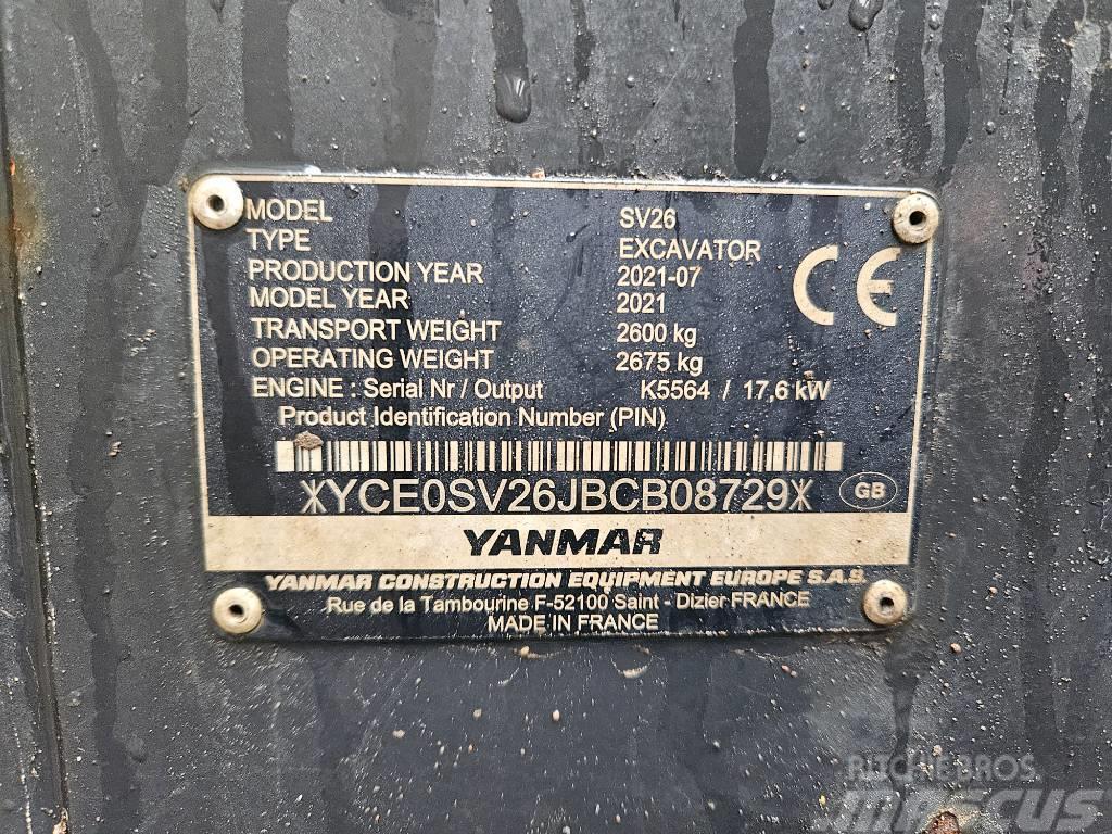 Yanmar SV 26 Minigrävare < 7t