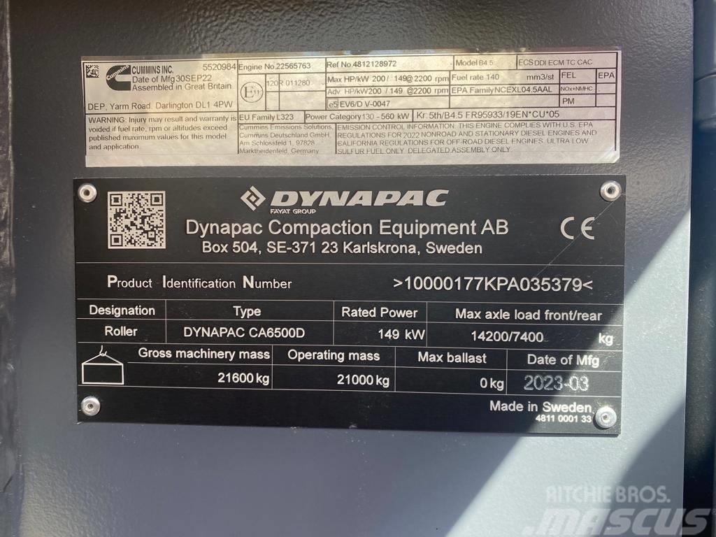 Dynapac CA 6500 D Envalsvältar