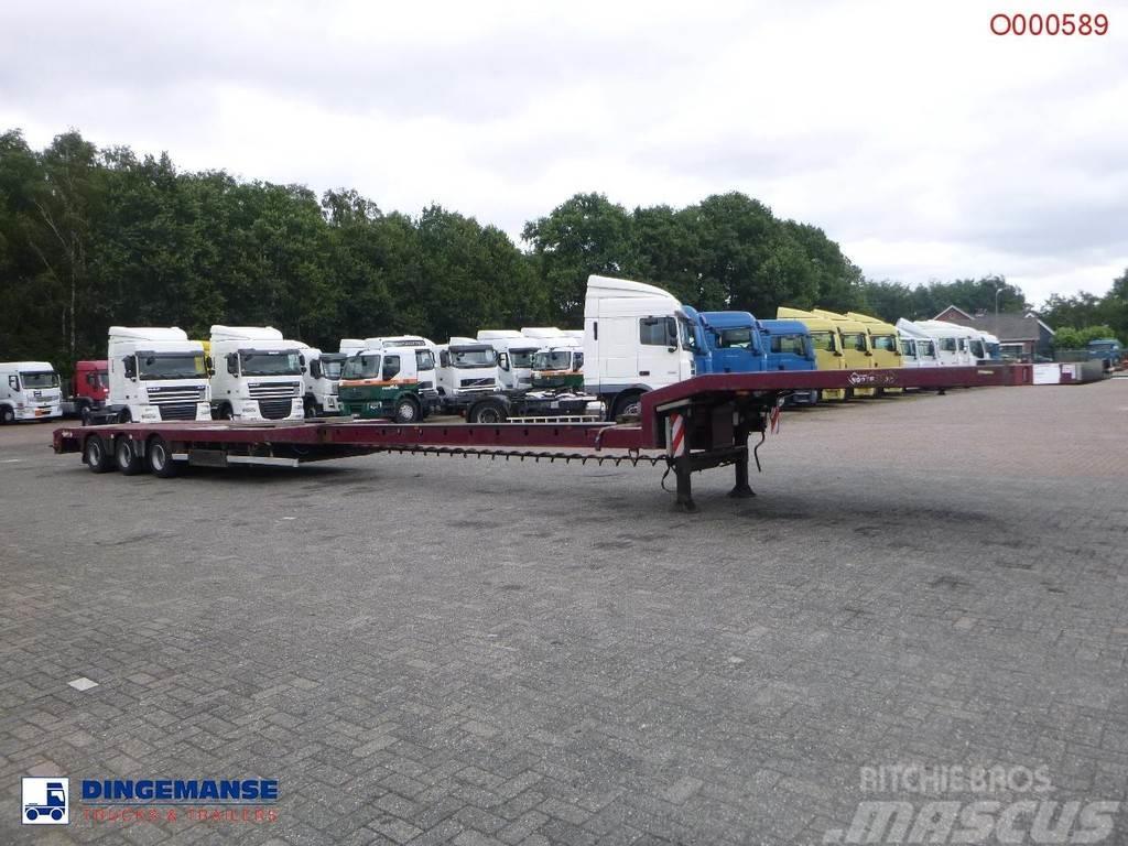 Nooteboom 3-axle semi-lowbed trailer extendable 14.5 m + ram Flaktrailer