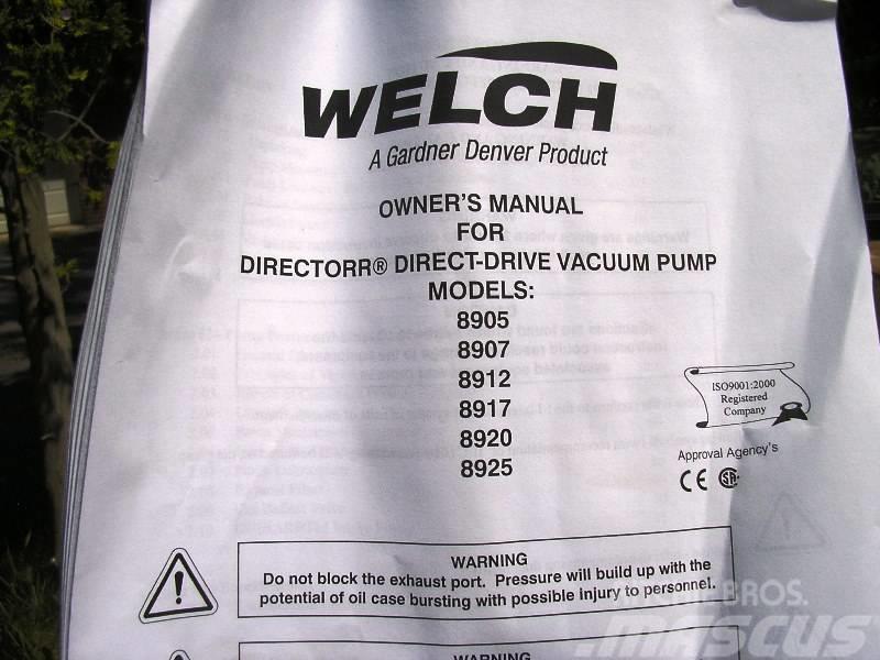  Welch Vacuum Technology 8905 Filtreringsutrustning