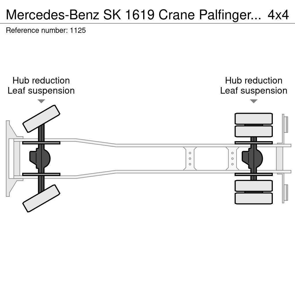 Mercedes-Benz SK 1619 Crane Palfinger PK17000LA Winch 4x4 V6 Big Allterrängkranar