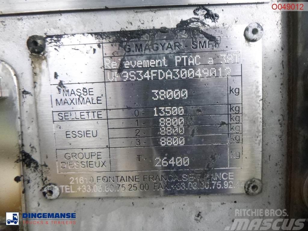 Magyar Bitumen tank inox 31.8 m3 / 1 comp / ADR 22/10/202 Tanktrailer