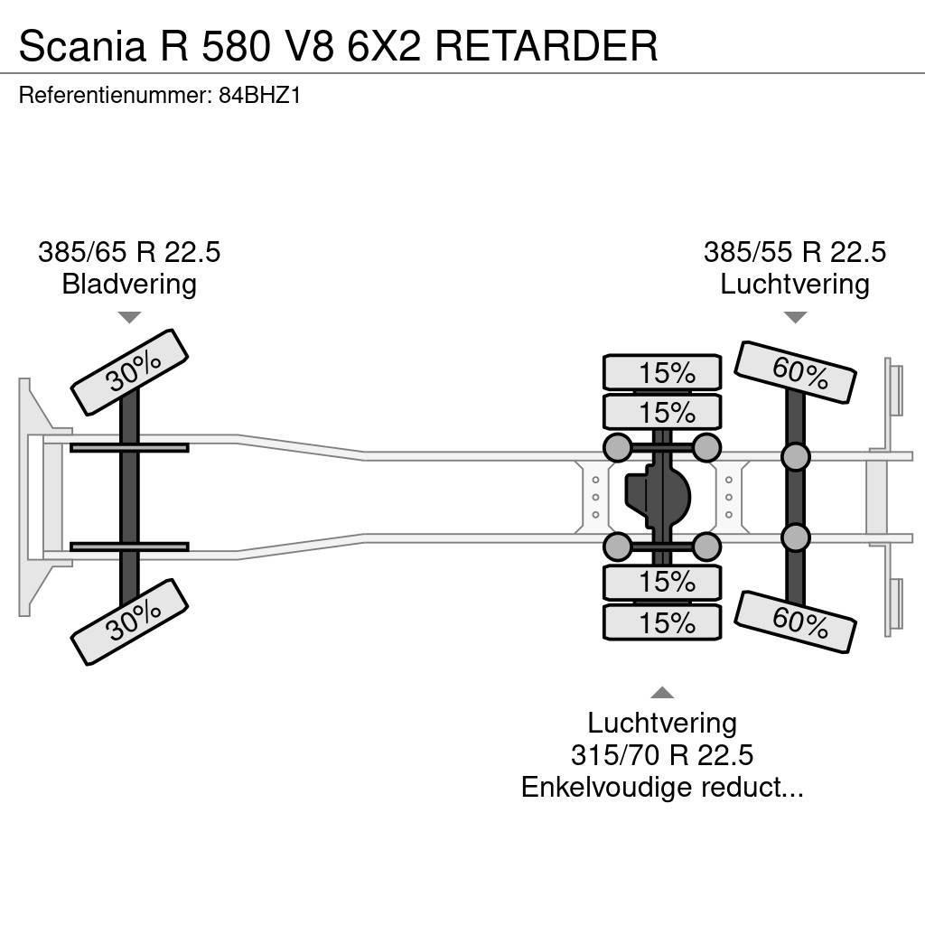 Scania R 580 V8 6X2 RETARDER Chassier