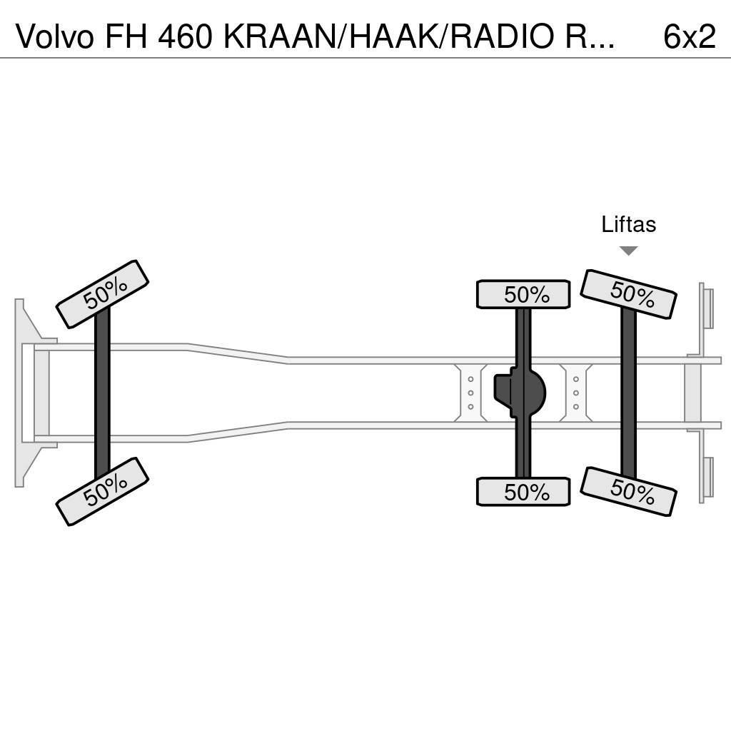 Volvo FH 460 KRAAN/HAAK/RADIO REMOTE!! EURO6 Lastväxlare/Krokbilar