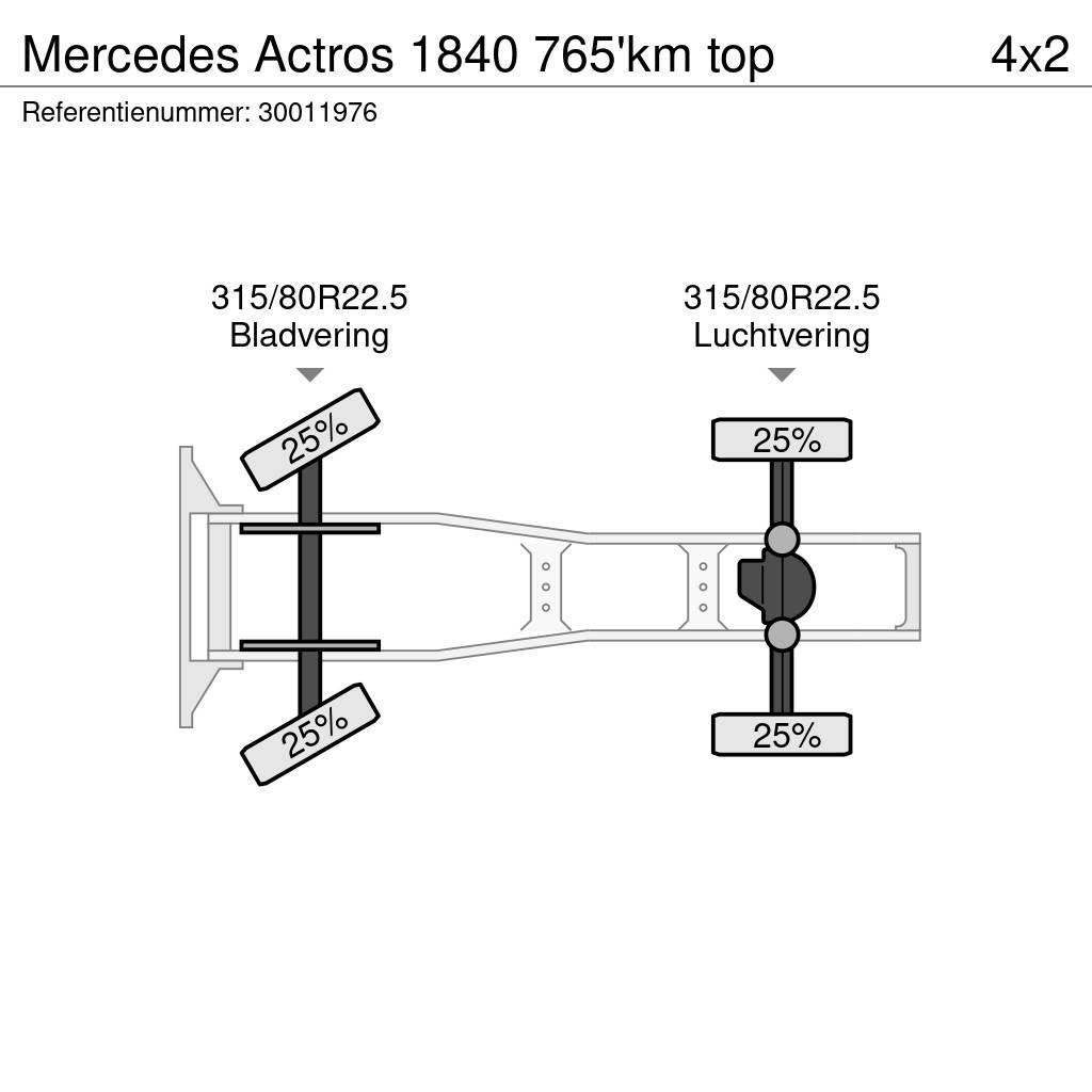 Mercedes-Benz Actros 1840 765'km top Dragbilar