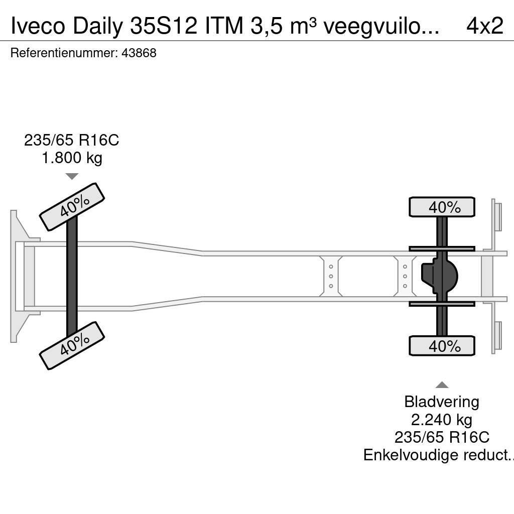 Iveco Daily 35S12 ITM 3,5 m³ veegvuilopbouw Sopbilar