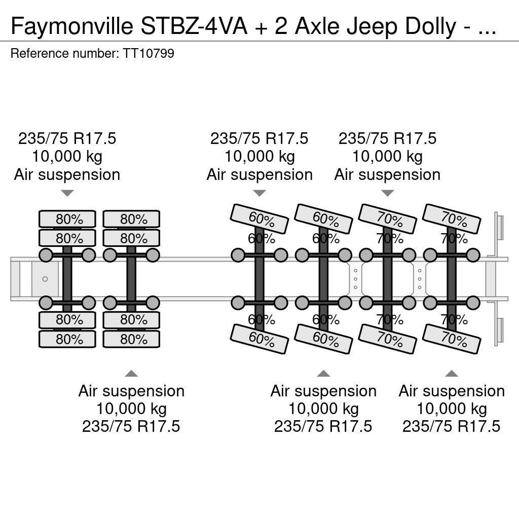 Faymonville STBZ-4VA + 2 Axle Jeep Dolly - 100 Ton GCW 5.0 Mtr Låg lastande semi trailer