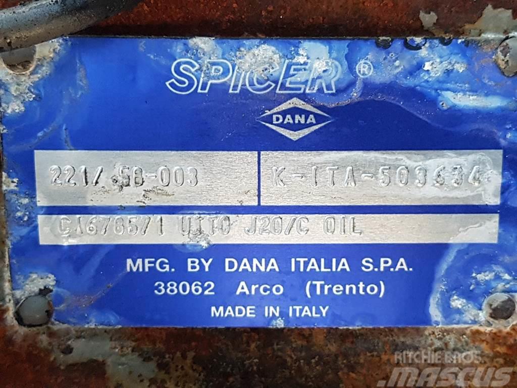 Manitou 160ATJ-Spicer Dana 221/58-003-Axle/Achse/As Hjulaxlar