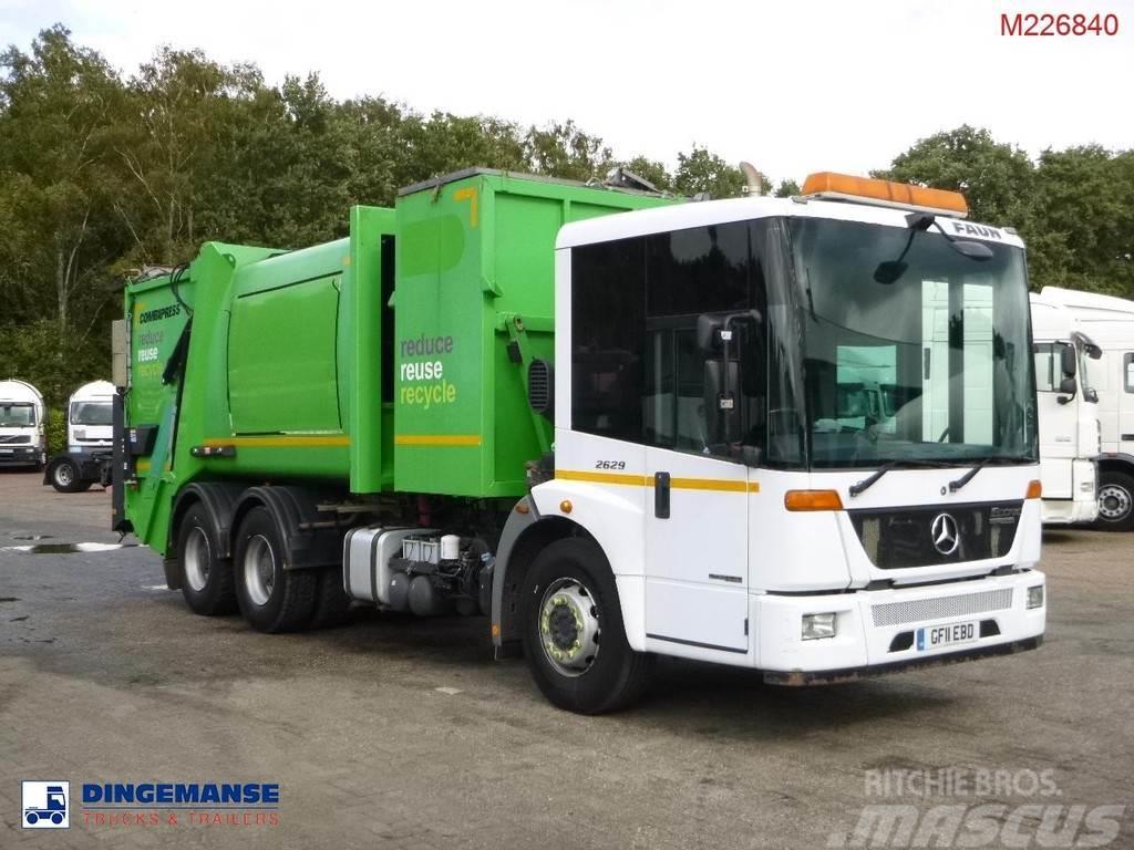 Mercedes-Benz Econic 2629LL 6x4 RHD Faun refuse truck Sopbilar