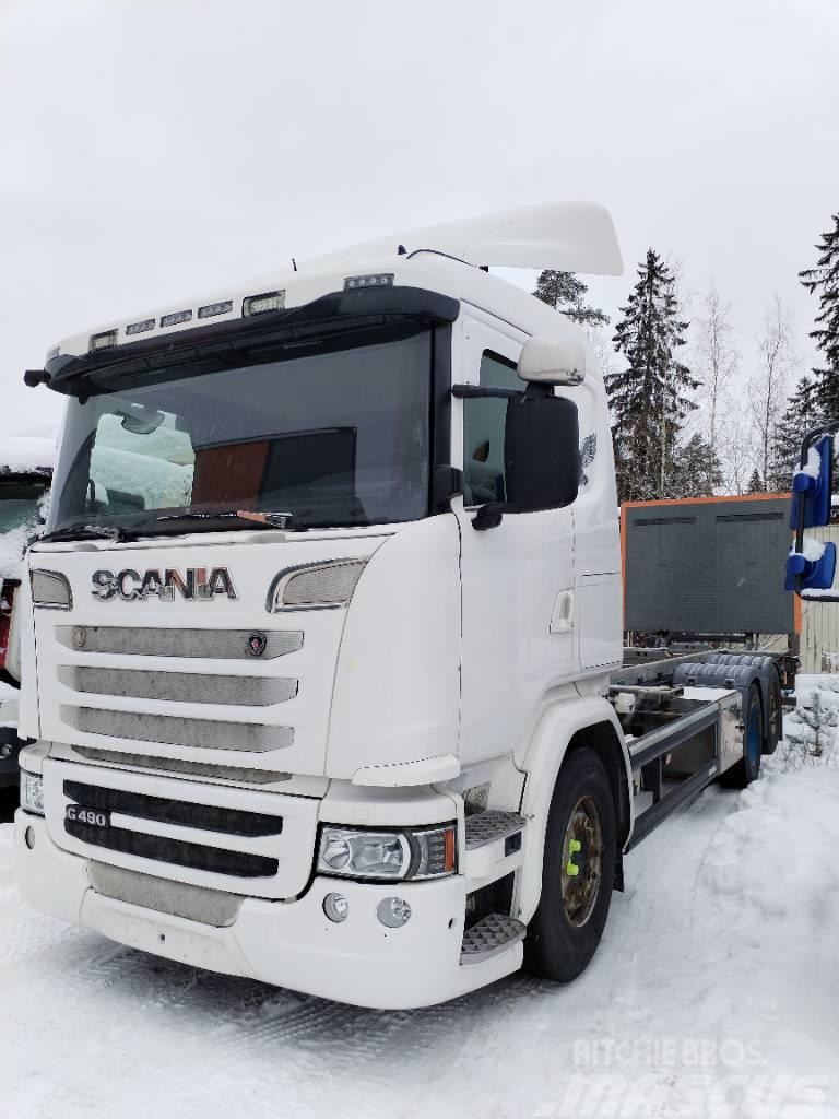 Scania G 490 konttilaite Växelflak-/Containerbilar
