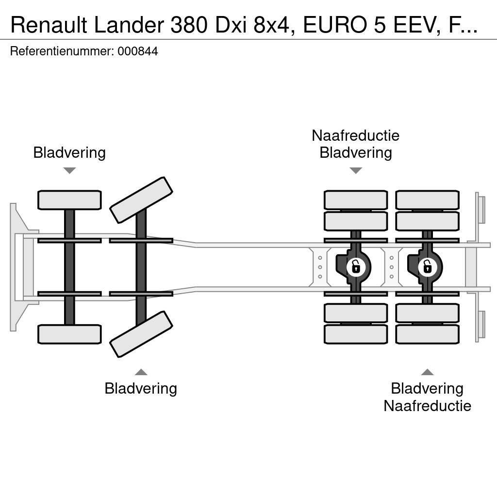 Renault Lander 380 Dxi 8x4, EURO 5 EEV, Fassi, Remote, Ste Flakbilar