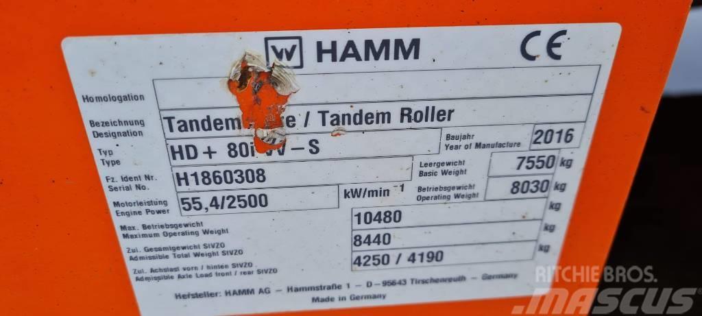 Hamm HD+ 80 i VV-S Tvåvalsvältar