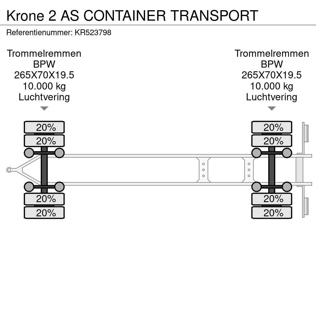 Krone 2 AS CONTAINER TRANSPORT Växelflak-/Containersläp